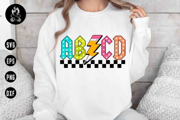 ABCD Lightning Bolt SVG, Back to School