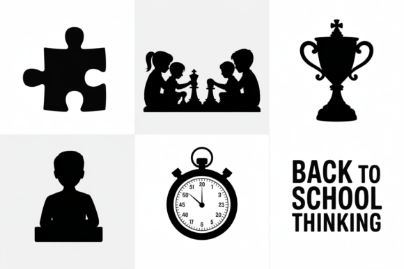 Back to School Chess Puzzle Trophy Graphics and Crafts