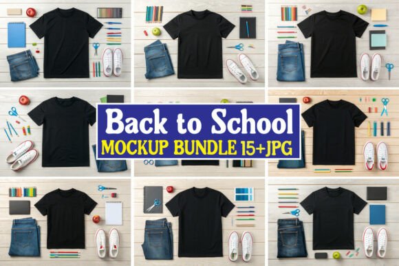 Back to School Mockup Bundle 11: Graphics & Product Mockups