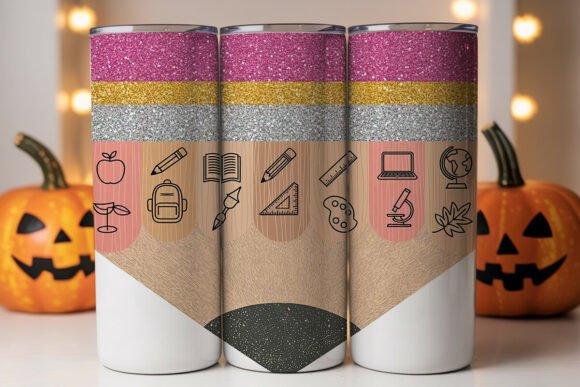 Back to School Pencil 20oz Tumbler Wrap