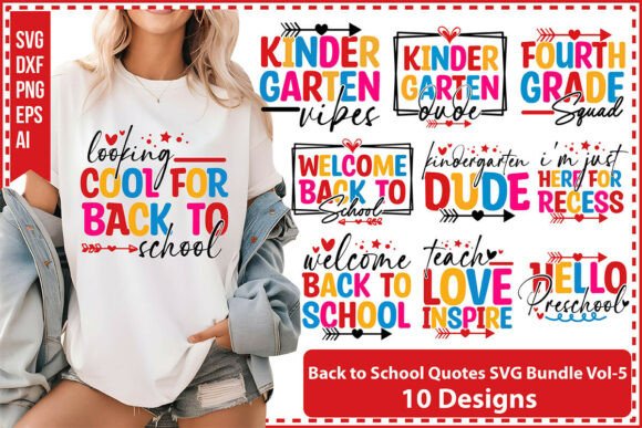 Back to School Quotes SVG Bundle Vol-5