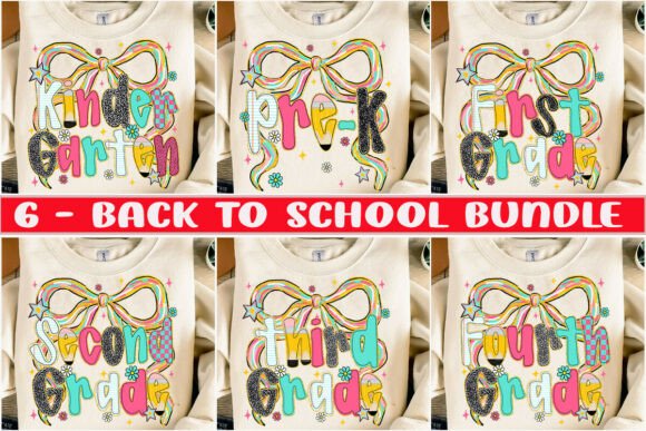 Coquette Back to School Png Bundle, BOW