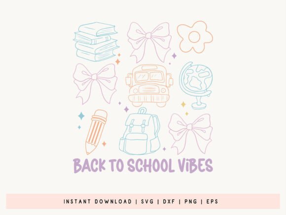 Coquette Back to School Vibes SVG Design