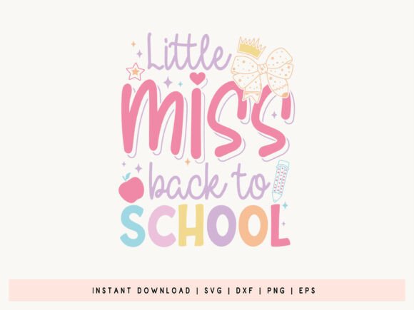 Coquette Little Miss Back to School SVG
