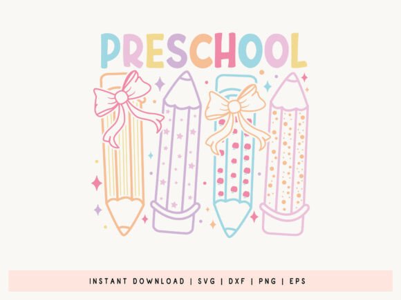 Preschool, Back to School Coquette SVG