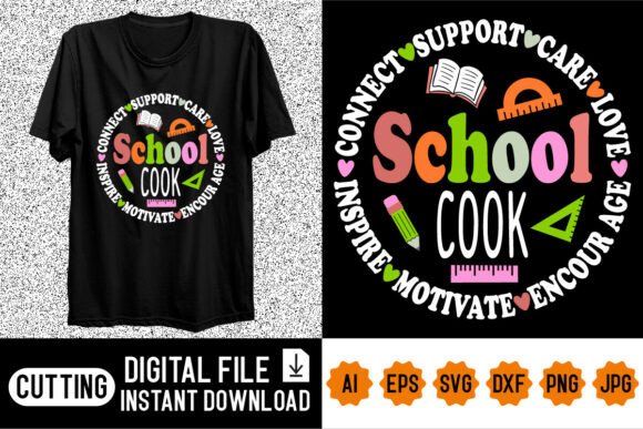 School Cook Back to School Shirt Design Graphics