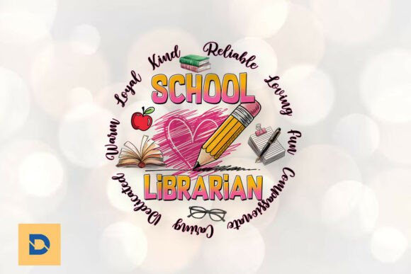 School Librarian Back to School PNG Graphics