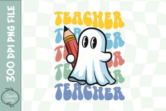 Teacher Ghost Back to School PNG