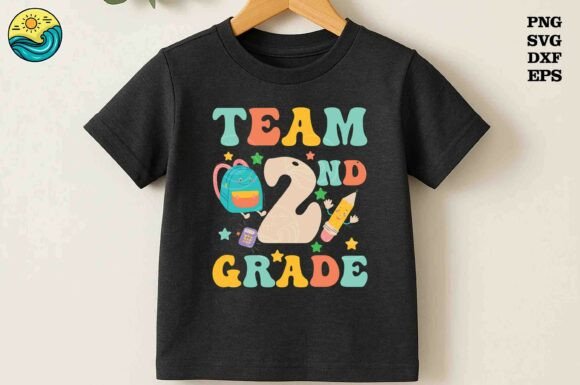 Team 2nd Grade SVG: Cute Back to School Graphics