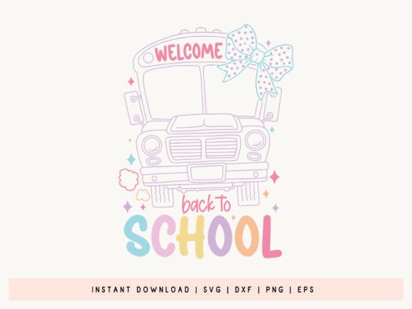 Welcome Back to School Coquette Bow SVG