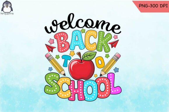Welcome Back to School First Day PNG Graphics