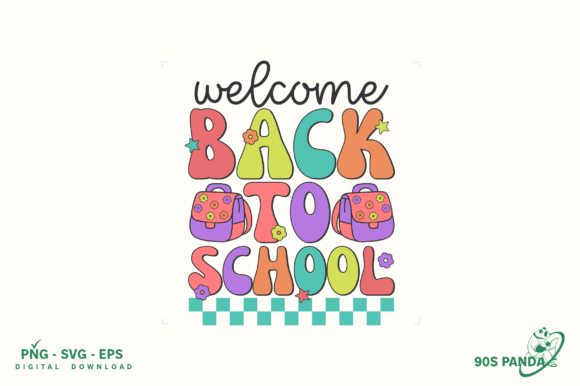 Welcome Back to School Retro PNG Graphics